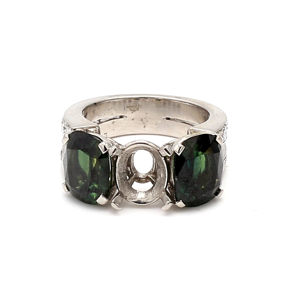 Van Cleef & Arpels 6.00 Carat Cushion Modified Brilliant Cut Diamond Platinum Semi Mount Ring