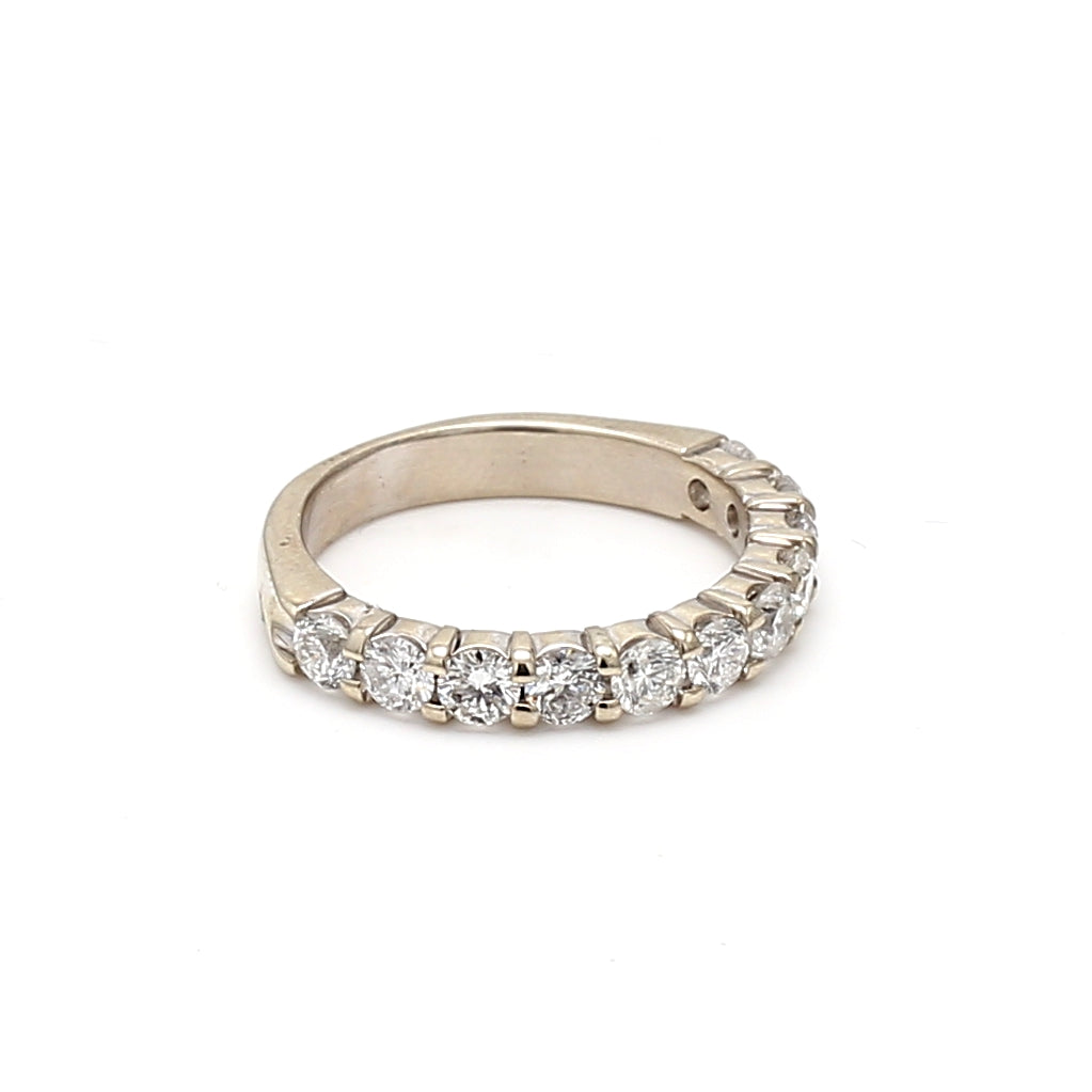 1.10 Carat Round Brilliant G SI1 Diamond Platinum Band Ring