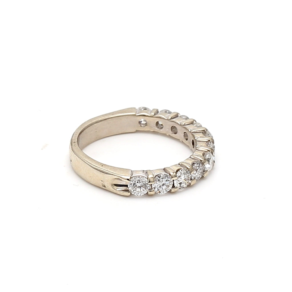 1.10 Carat Round Brilliant G SI1 Diamond Platinum Band Ring