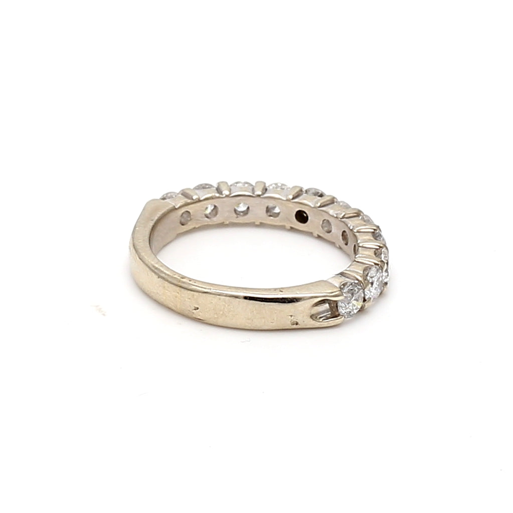 1.10 Carat Round Brilliant G SI1 Diamond Platinum Band Ring