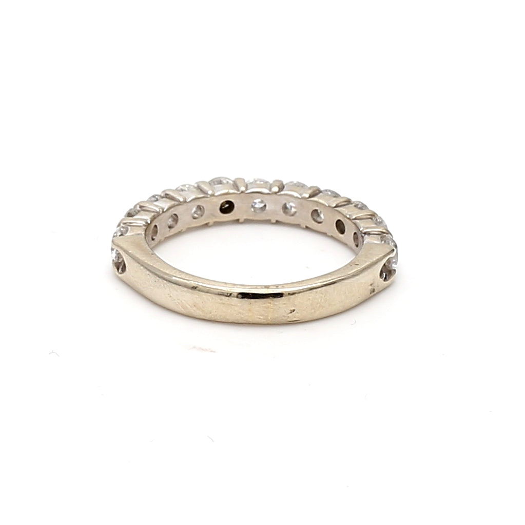 1.10 Carat Round Brilliant G SI1 Diamond Platinum Band Ring