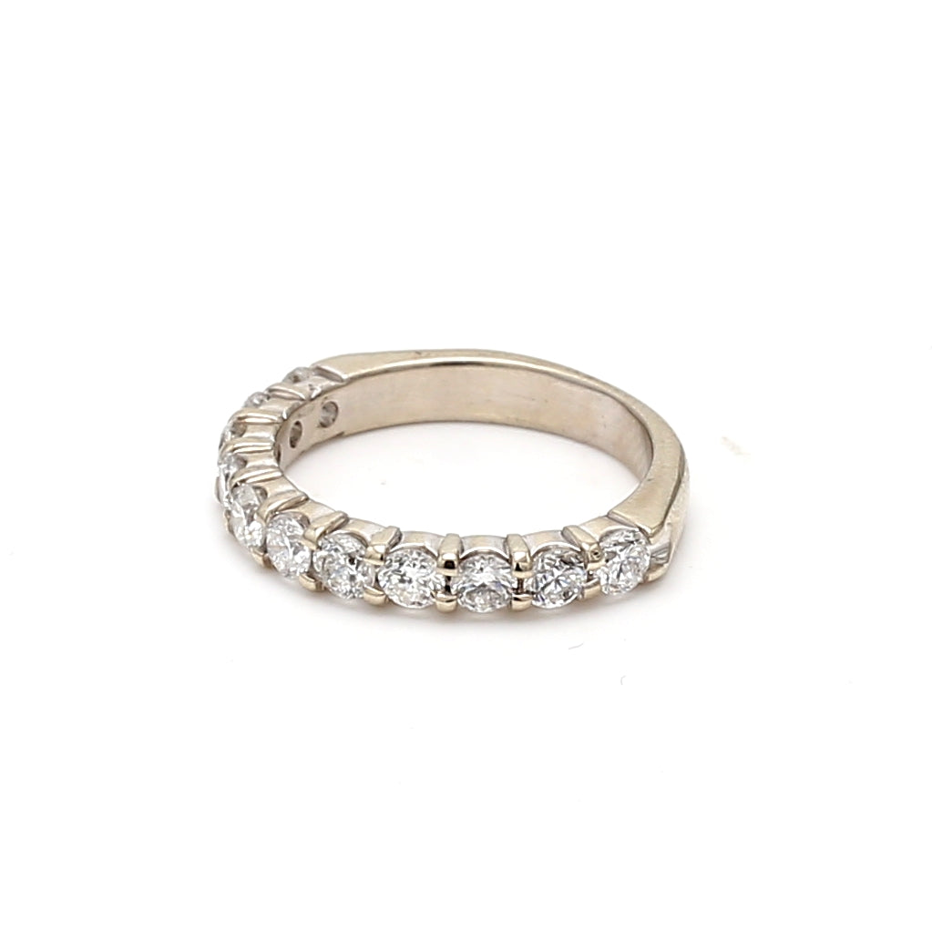 1.10 Carat Round Brilliant G SI1 Diamond Platinum Band Ring