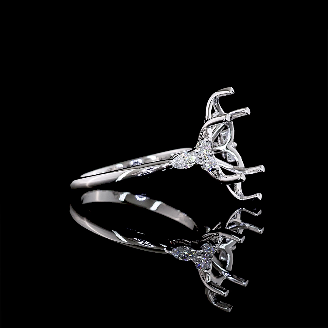 Lab-Grown 3.47 Carat Marquise E-VVS2 Diamond 14K White Gold Special Ring
