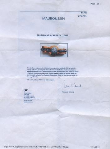 Mauboussin 12.00 Carat Ruby 7.30 Carat Old European Cut Diamond 18K YG Pin Brooch