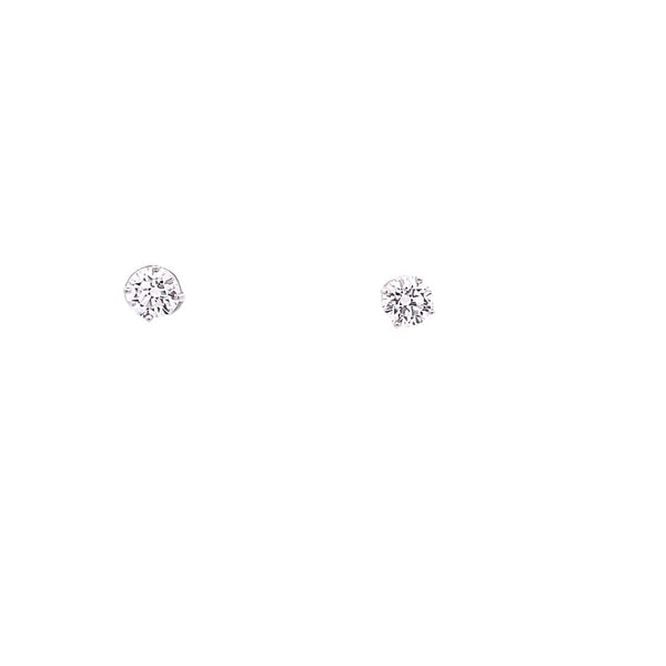 Tiffany and Co 3.05 Carat Round Brilliant H-VVS1 Diamond Platinum Stud Earring