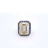 Oscar Heyman 17.35 Carat Emerald Cut Flyb-SI1 Diamond 18 Karat White Gold Cocktail Ring