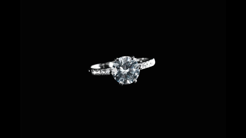 beautiful engagement ring with old european cut diamonds