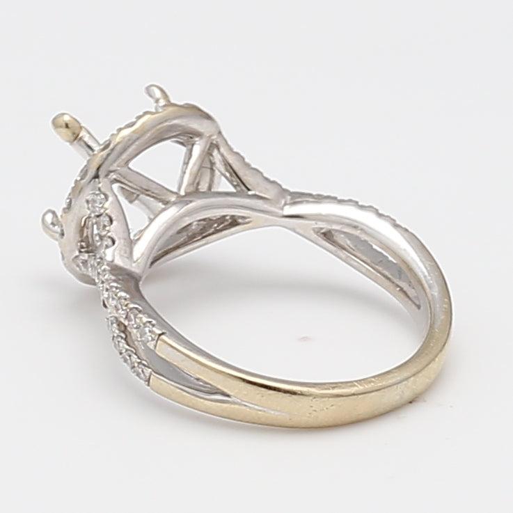 0.45 Carat Round Brilliant Diamond 18 Karat White Gold Gold Ring Ring