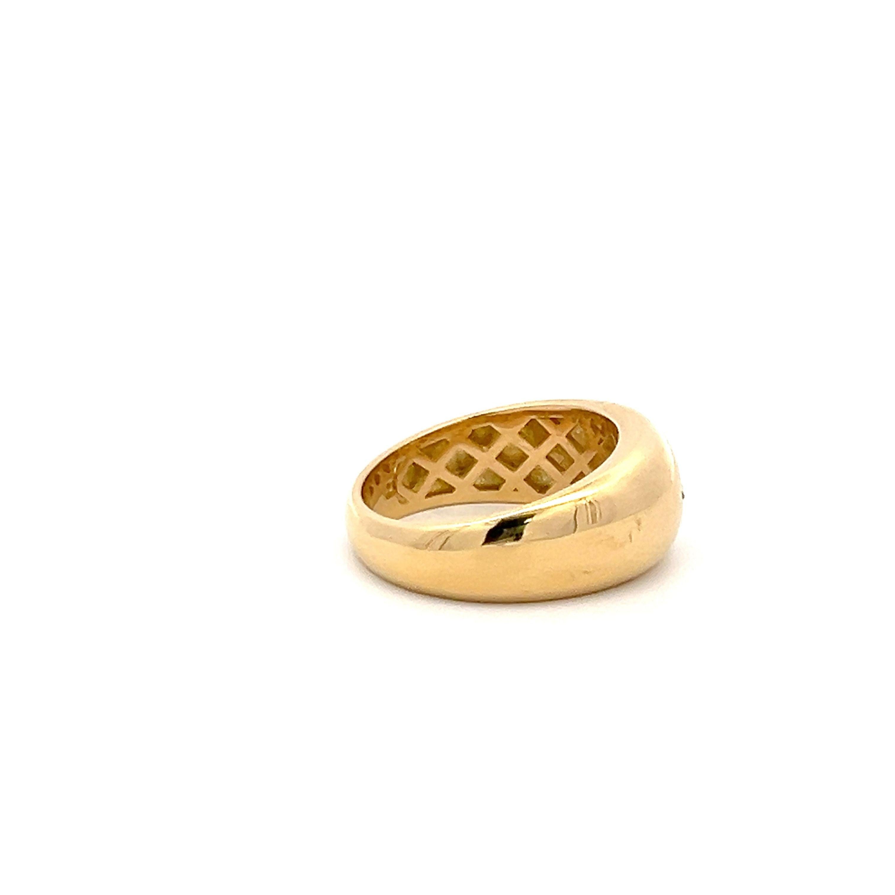 0.56 Carat Rose Cut Diamond 18 Karat Yellow Gold Engagement Ring