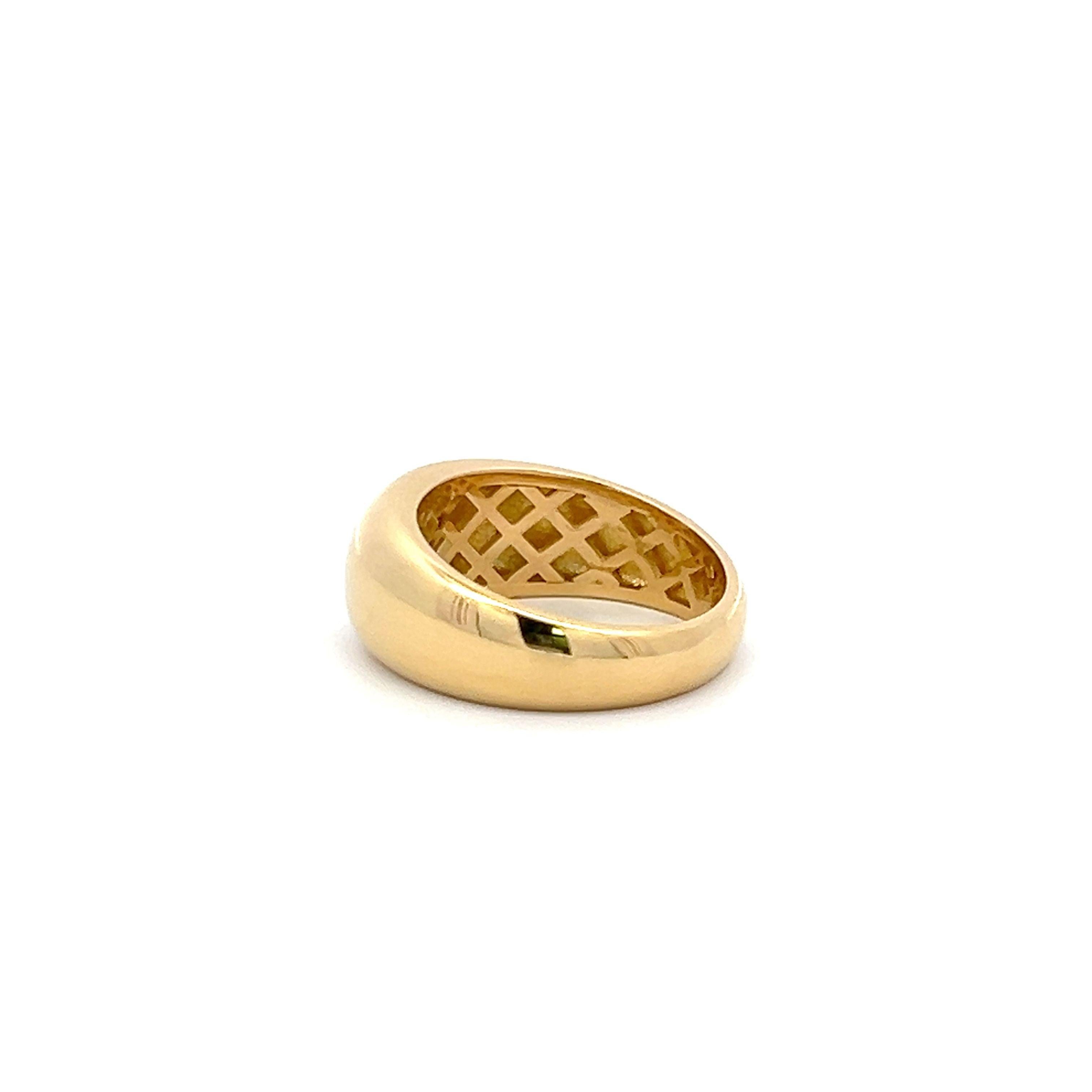0.56 Carat Rose Cut Diamond 18 Karat Yellow Gold Engagement Ring