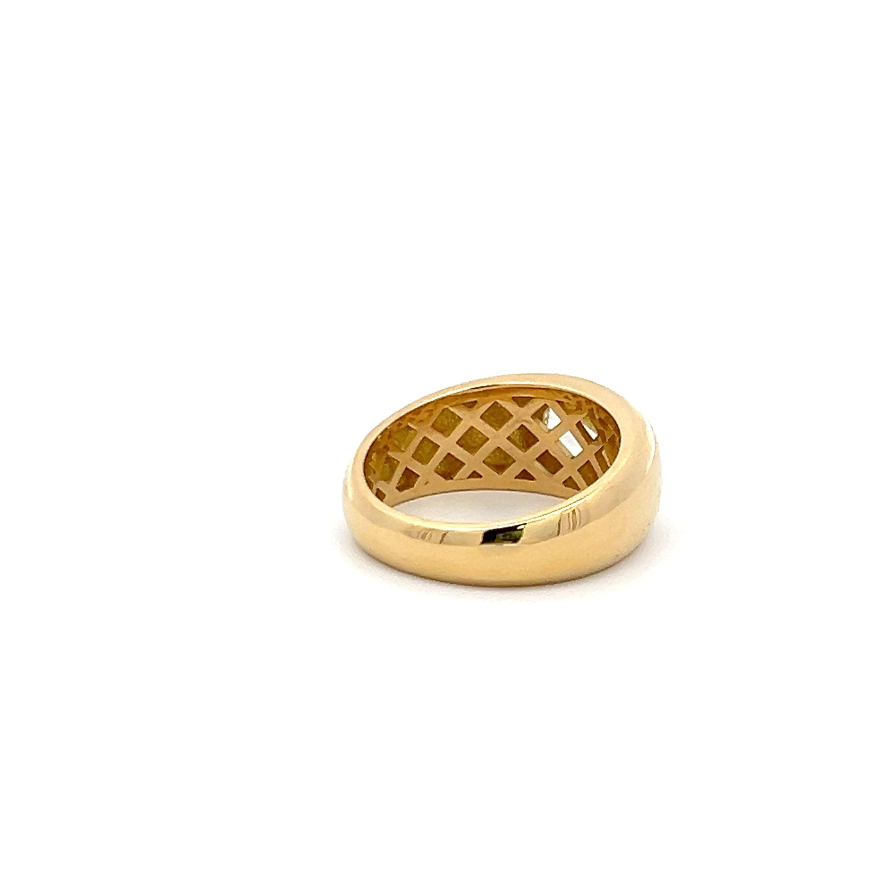 0.56 Carat Rose Cut Diamond 18 Karat Yellow Gold Engagement Ring