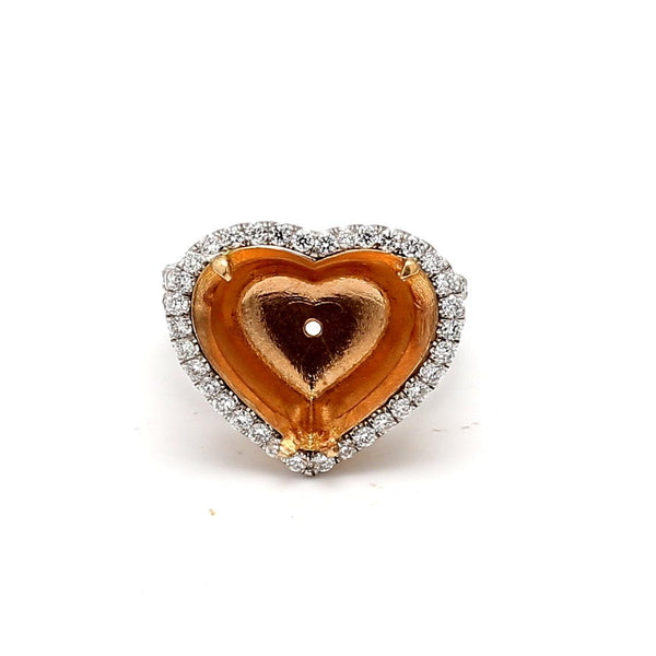 0.80 Carat Round Brilliant Diamond 18K Rose Gold/Platinum Semi Mount Ring