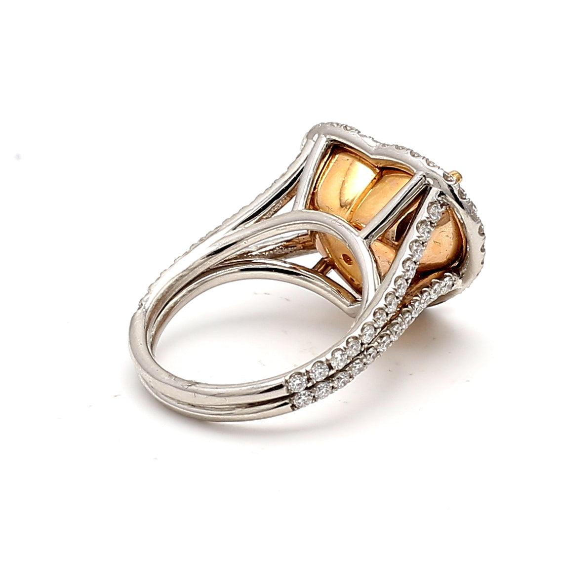 0.80 Carat Round Brilliant Diamond 18K Rose Gold/Platinum Semi Mount Ring