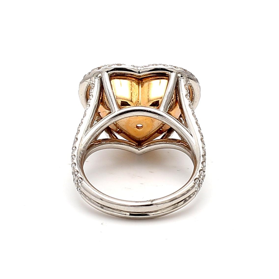 0.80 Carat Round Brilliant Diamond 18K Rose Gold/Platinum Semi Mount Ring