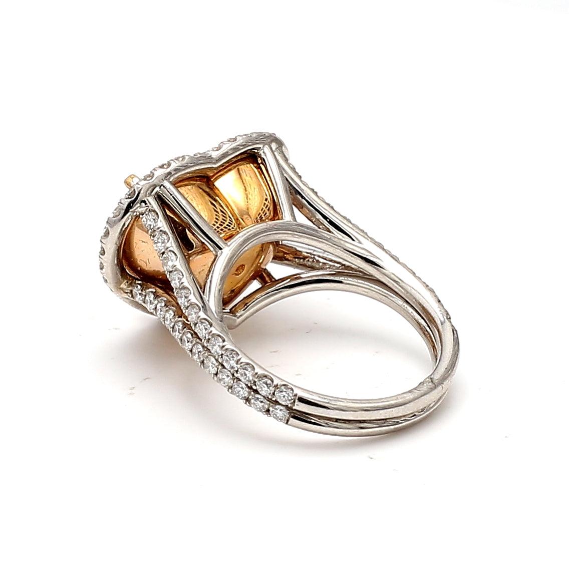 0.80 Carat Round Brilliant Diamond 18K Rose Gold/Platinum Semi Mount Ring