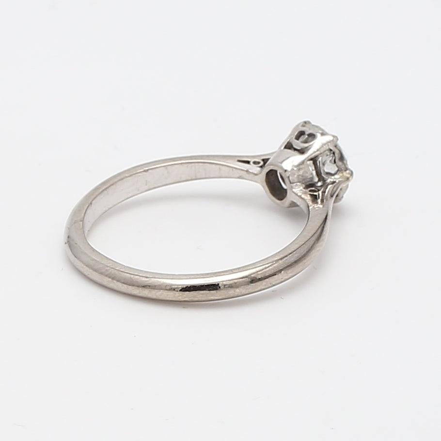 1.00 Carat Circular Brilliant Cut H SI1 Diamond Platinum Engagement Ring