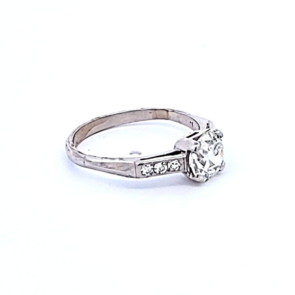 1.13 Carat Circular Brilliant Cut  and other Diamonds Platinum Engagement Ring
