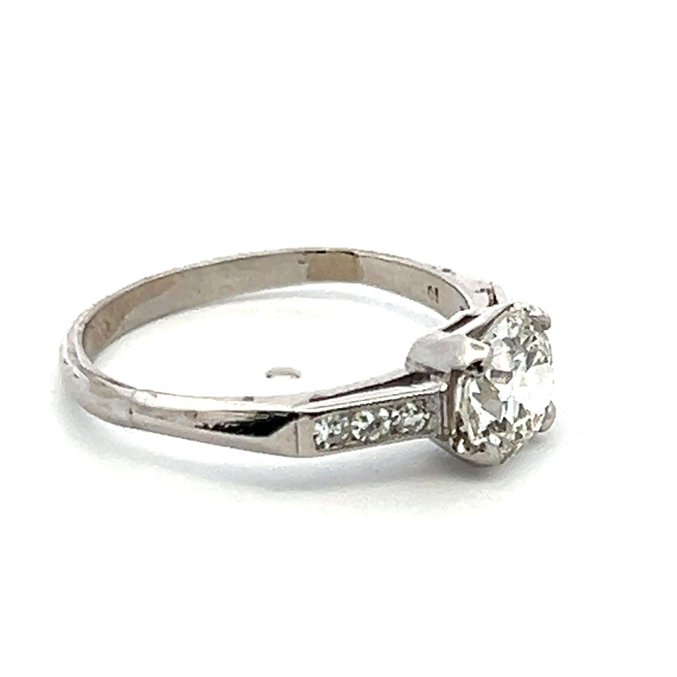 1.13 Carat Circular Brilliant Cut  and other Diamonds Platinum Engagement Ring
