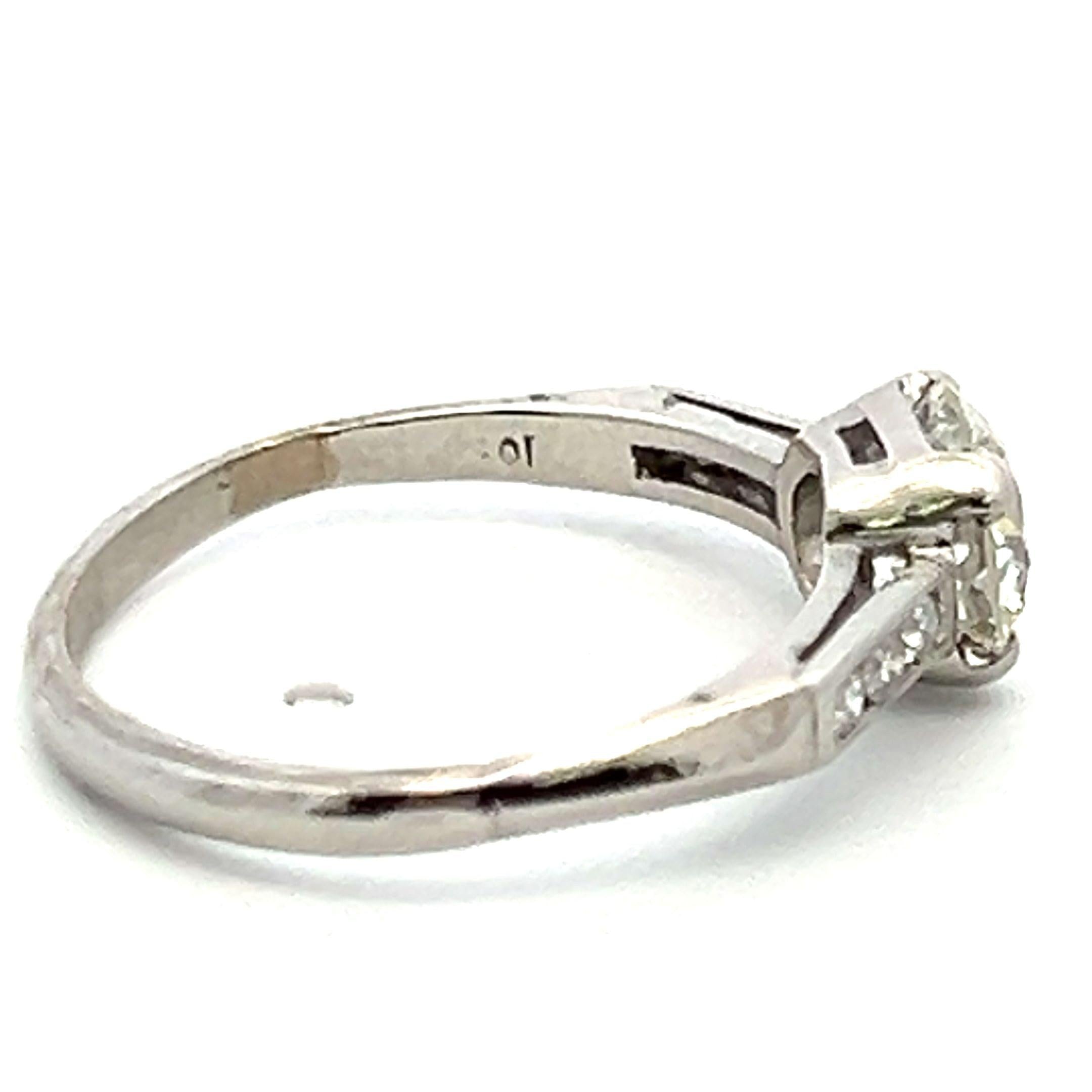 1.13 Carat Circular Brilliant Cut  and other Diamonds Platinum Engagement Ring