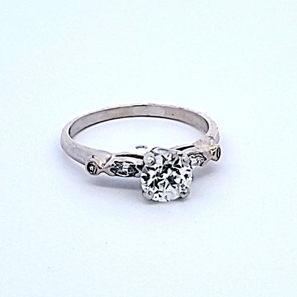 1.16 Carat Circular Brilliant Cut J VVS2 Diamond Platinum Engagement Ring