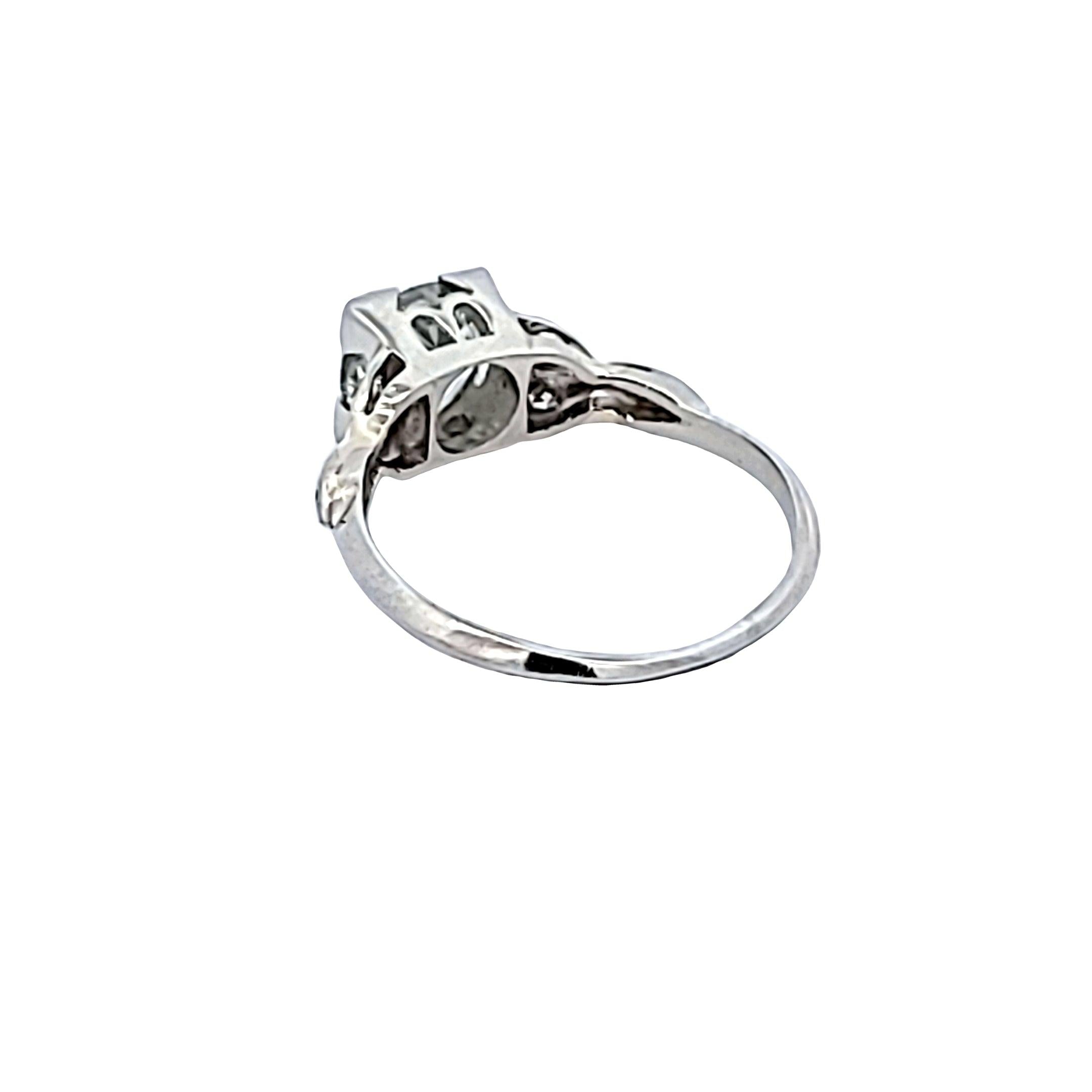 1.22 Carat Old European Cut J-I VS1-SI1 Diamond Platinum Engagement Ring