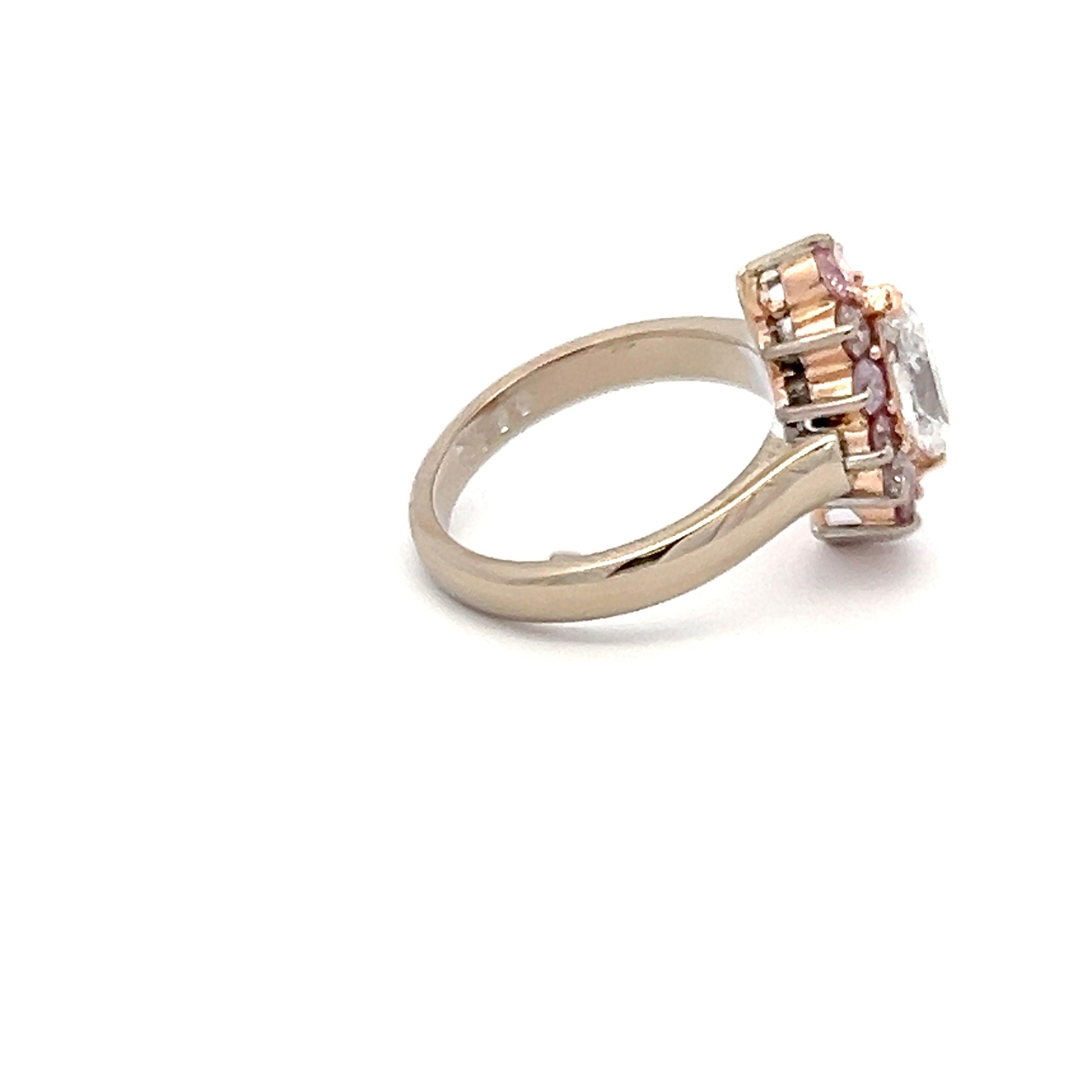 1.29 Carat Marquis Shape Diamond 18 Karat White Gold Engagement Ring