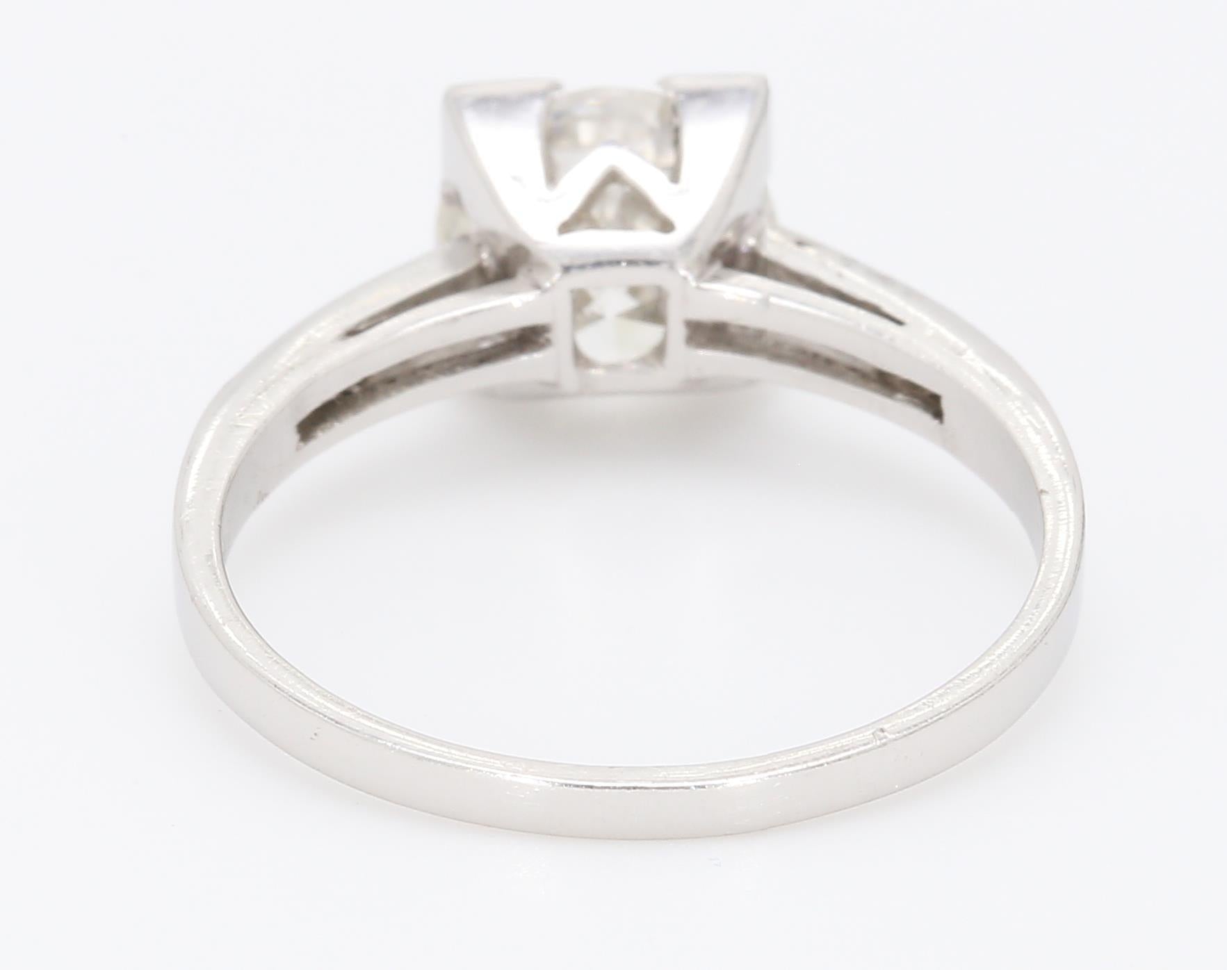 1.40 Carat Round Brilliant G-I1 Diamond Platinum Engagement Ring