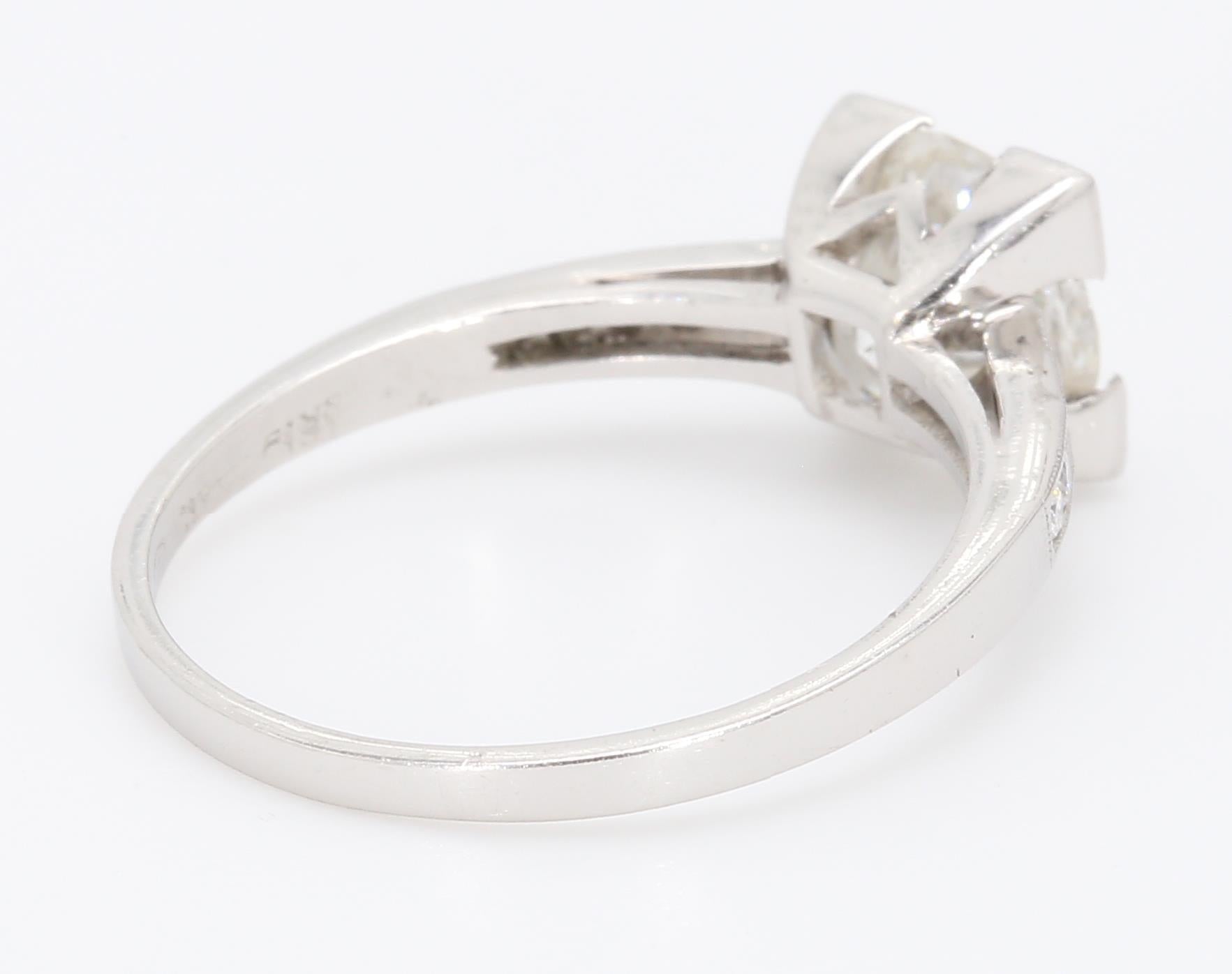 1.40 Carat Round Brilliant G-I1 Diamond Platinum Engagement Ring