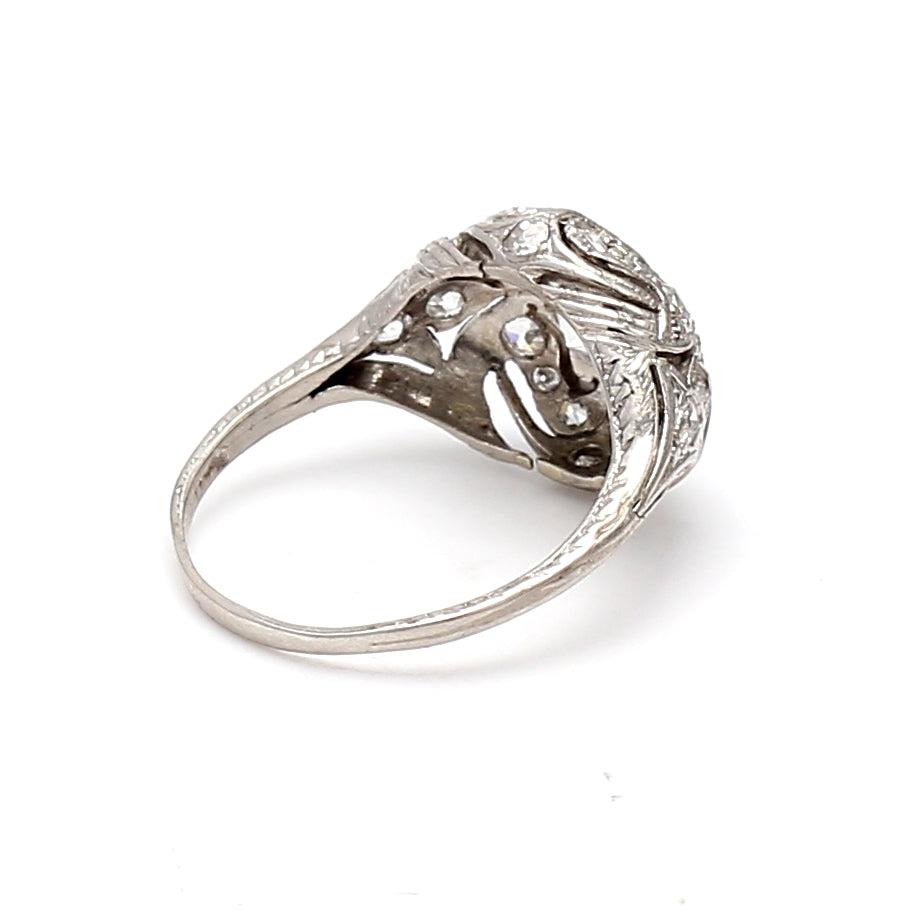 1.44 Carat Round Brilliant J VS1 and Diamond Platinum Wedding Ring