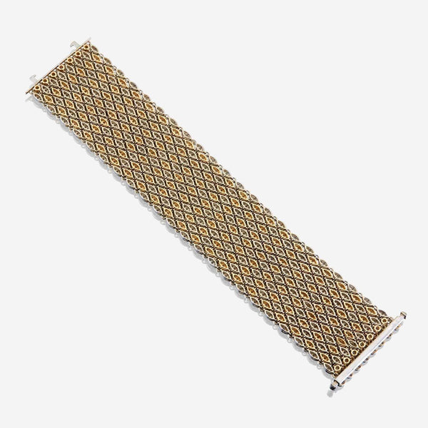 15.00 Carat Round Brilliant G VS1 Diamond Gold Link Bracelet