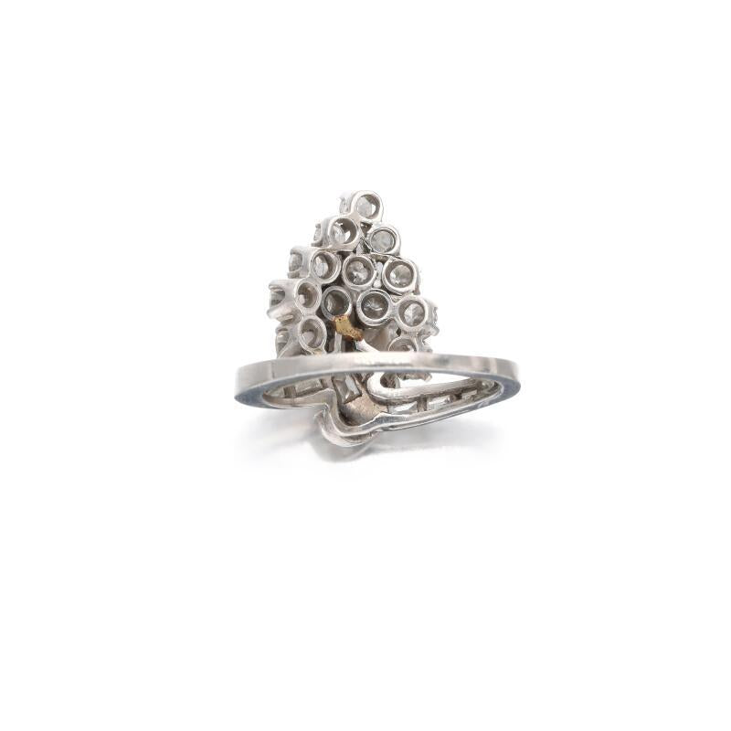 1.70 Carat Round Brilliant G Color VS1 Clarity Diamond Platinum Cocktail Ring