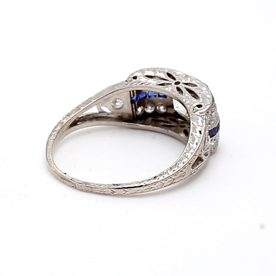 1.74 Carat Old European Cut K-VS1 Diamond Platinum Wedding Ring