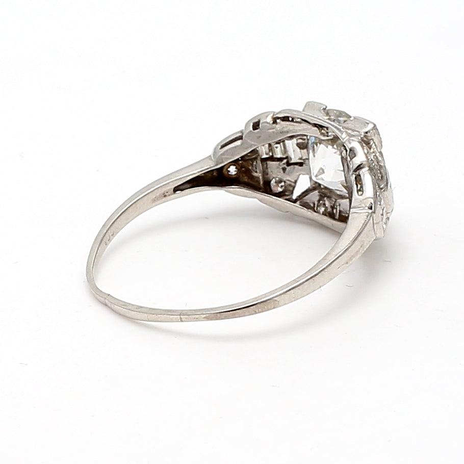 1.94 Carat Circular Brilliant Cut H VS1 Diamond Platinum Engagement Ring