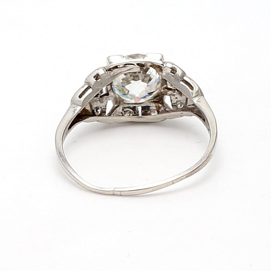 1.94 Carat Circular Brilliant Cut H VS1 Diamond Platinum Engagement Ring