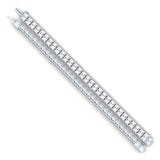 Lab-Grown 6.13 Carat Radiant F-VS2 Diamond 14K White Gold Tennis Bracelet