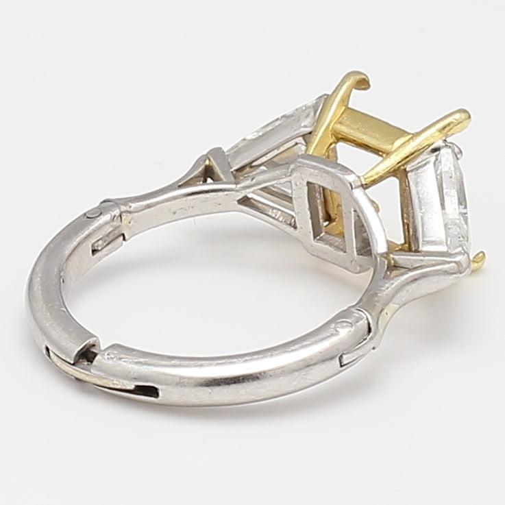 2.00 Carat Triangular Shape H VS1 Diamond 18K Gold/Platinum Semi Mount Ring