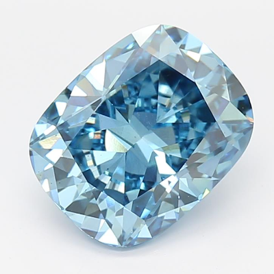 Lab-Grown 2.64 Carat Cushion Modified Brilliant Cut Diamond color FV.BL Clarity VS2, precious stones, engagement diamonds