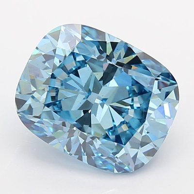 Lab-Grown 2.78 Carat Cushion Modified Brilliant Cut Diamond color FI.BL Clarity VS2, precious stones, engagement diamonds