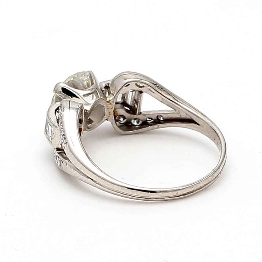 2.76 Carat Round Brilliant I-VS1 Diamond Platinum Wedding Ring