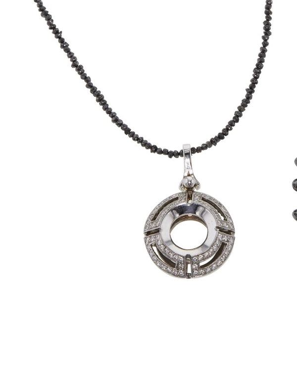 0.80 Carat Round Brilliant H SI2 Diamond Platinum Pendant Necklace