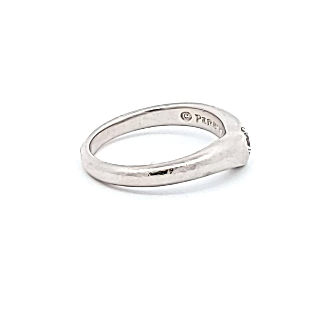 Tiffany & Co 0.20 Carat Round Brilliant E VS1 Diamond Platinum Wedding Band Ring