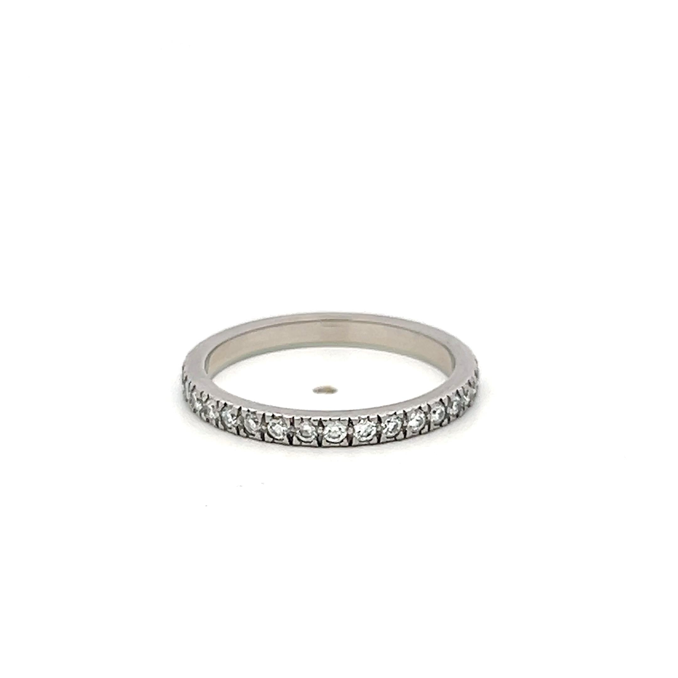 Tiffany & Co Platinum Eternity Band Ring with 0.96 Carat Round Diamonds Size 4.5