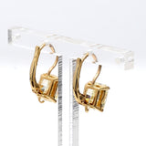 3.39 Carat Radiant Cut Fancy Light Yellow VS1 Diamond 18K Yellow Gold Stud Earrings