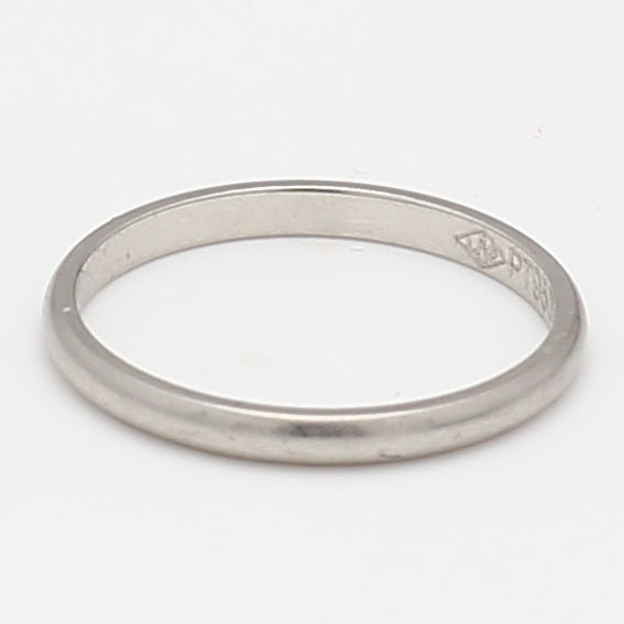 Cartier Vintage 2.00 Grams Size 5.75 Platinum Band Ring