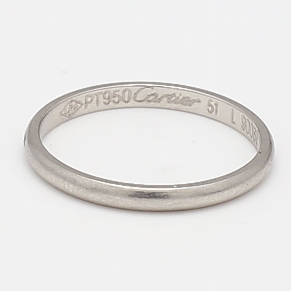 Cartier Vintage 2.00 Grams Size 5.75 Platinum Band Ring