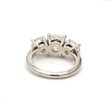 Tiffany & Co 4.57 Carat Round Brilliant Diamond Platinum Three-Stone Ring