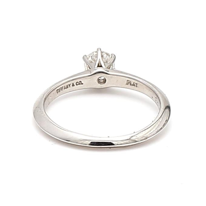 Tiffany & Co 0.21 Carat Round Brilliant Diamond Platinum Engagement Ring