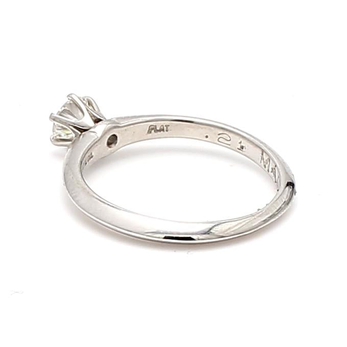 Tiffany & Co 0.21 Carat Round Brilliant Diamond Platinum Engagement Ring