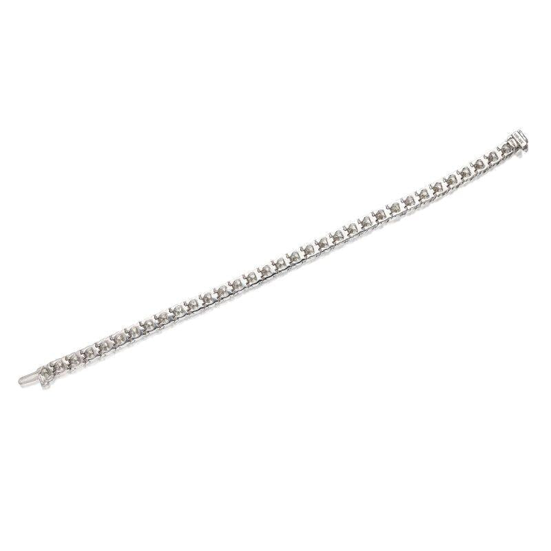 New Platinum Tennis Bracelet with 17.14 Carat Round Diamonds I VVS1/VVS2 GIA