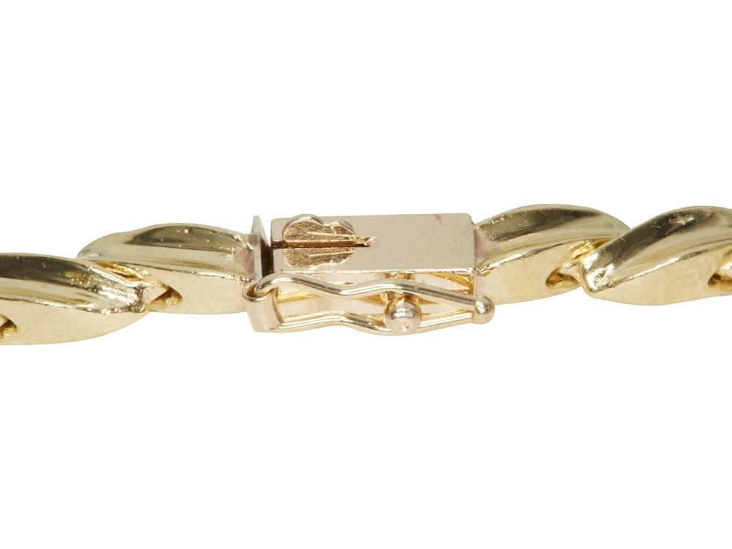 Vintage 18K Yellow Gold Collar Necklace with 0.65 Carat Round I VS Diamonds